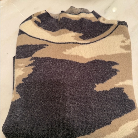 Anthropologie Maeve Women's Cowl Neck Sweater - Gray and Cream - Picture 5 of 6